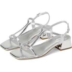 Bandolino Primadon Women's Dress Sandals Silver Snake : 9.5 M, Synthetic
